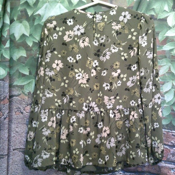 Boho Floral Body Lined Long Sleeve Blouse - Picture 3 of 5